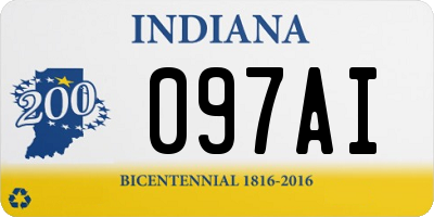 IN license plate 097AI