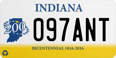 IN license plate 097ANT