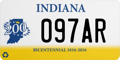 IN license plate 097AR