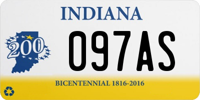 IN license plate 097AS