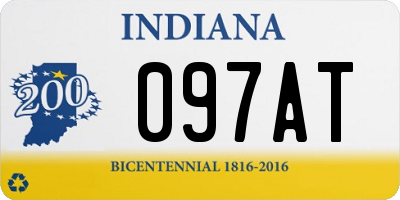 IN license plate 097AT