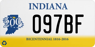 IN license plate 097BF