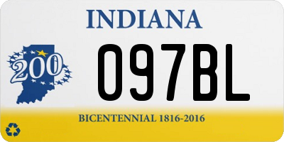 IN license plate 097BL