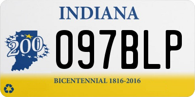 IN license plate 097BLP