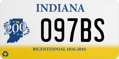 IN license plate 097BS