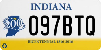 IN license plate 097BTQ