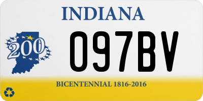 IN license plate 097BV