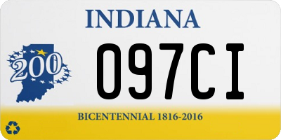 IN license plate 097CI