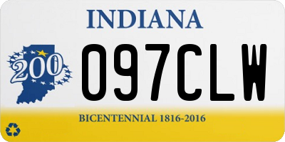IN license plate 097CLW