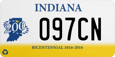 IN license plate 097CN