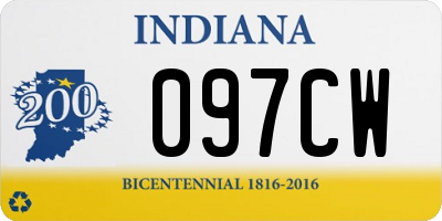 IN license plate 097CW