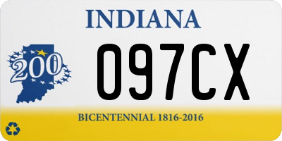 IN license plate 097CX