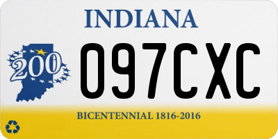 IN license plate 097CXC