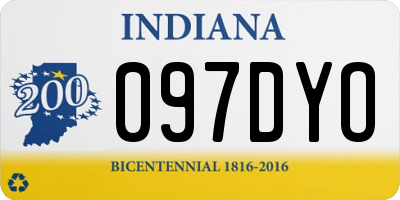 IN license plate 097DYO