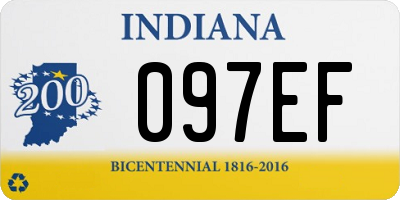 IN license plate 097EF