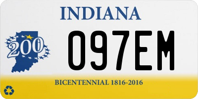 IN license plate 097EM