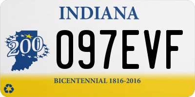 IN license plate 097EVF