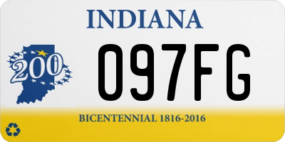 IN license plate 097FG