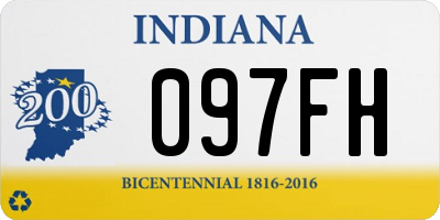 IN license plate 097FH