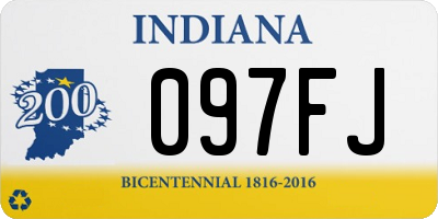 IN license plate 097FJ