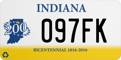 IN license plate 097FK