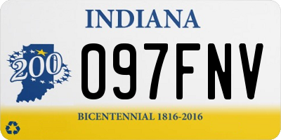 IN license plate 097FNV