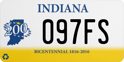 IN license plate 097FS