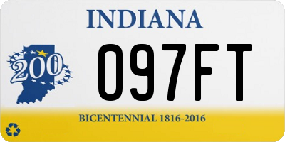 IN license plate 097FT