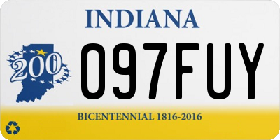 IN license plate 097FUY