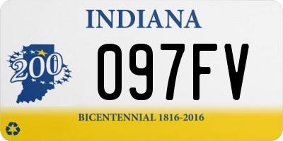 IN license plate 097FV