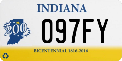 IN license plate 097FY