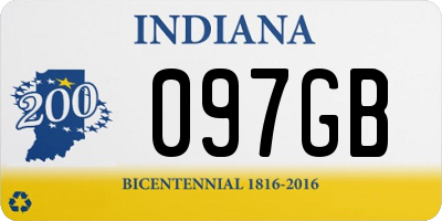 IN license plate 097GB