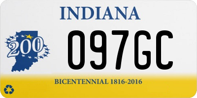 IN license plate 097GC