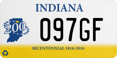 IN license plate 097GF