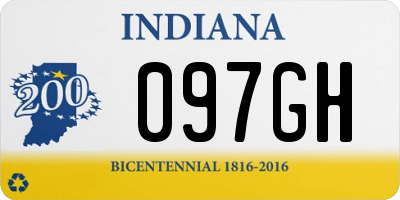 IN license plate 097GH