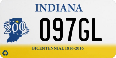 IN license plate 097GL