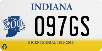 IN license plate 097GS