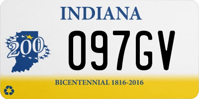 IN license plate 097GV