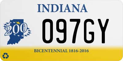 IN license plate 097GY