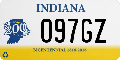 IN license plate 097GZ