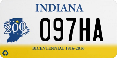 IN license plate 097HA
