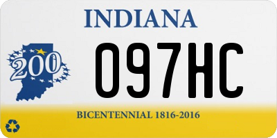 IN license plate 097HC