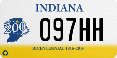 IN license plate 097HH