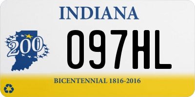 IN license plate 097HL