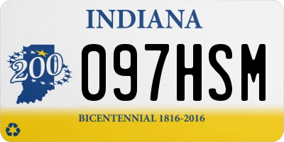 IN license plate 097HSM