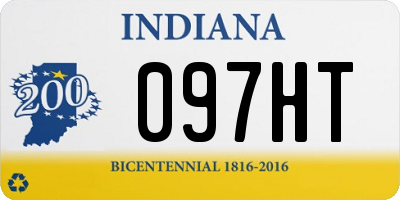 IN license plate 097HT