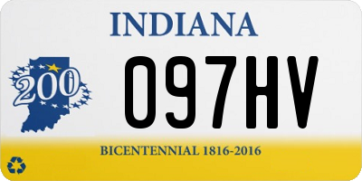 IN license plate 097HV