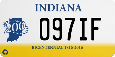 IN license plate 097IF