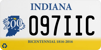 IN license plate 097IIC