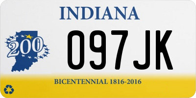 IN license plate 097JK
